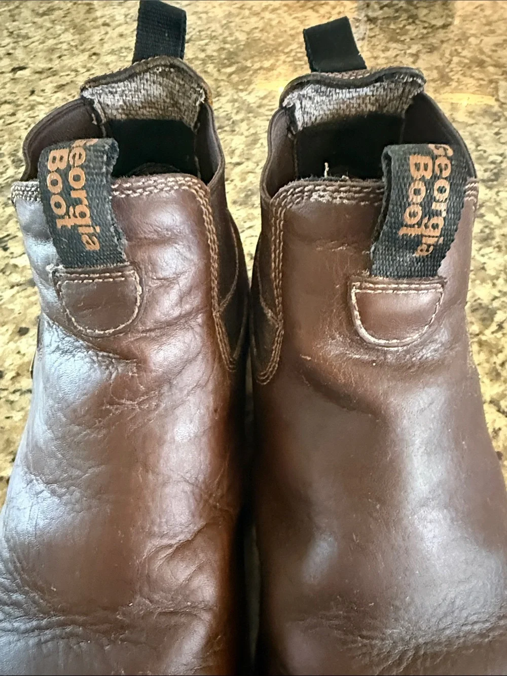 Steel Toe Work Boot Georgia Boot 12 Brown Leather Waterproof Oil Slip Resistant